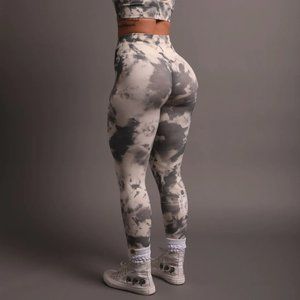 Darc Sport Seamless Leggings in Cream Stone Marble